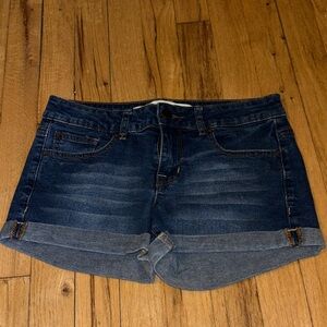 LONDONJEAN Dark Blue low rise Jean Shorts